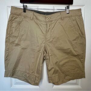 Khaki Bermuda Shorts Womens Size 14 Stretch Cotton Casual Summer